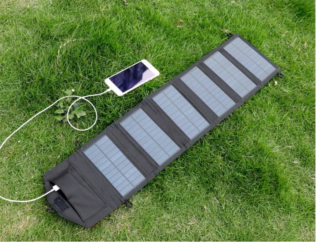 Panel solar plegable 6 pliegues 800W Panel solar portátil 20w/h Cargador rápido USB 5V DC Fuente de energía móvil solar 24/7