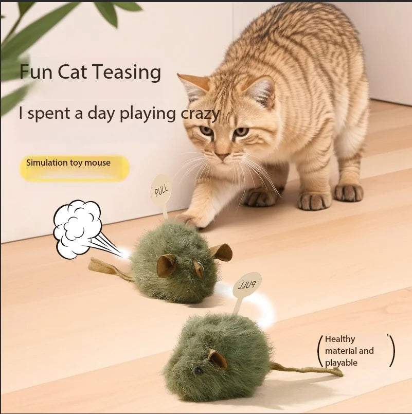 Sound-Activated Plush Mouse Cat Toy