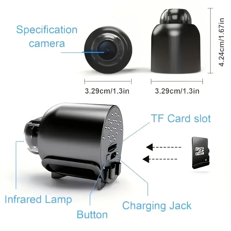 Mini caméra HD WiFi 1080P Enregistreur vidéo sans fil à distance