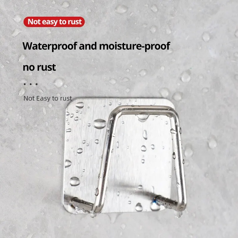 Kitchen 304Stainless Steel Sink Shelf Sponges Storage Holde Adhesive Drain Drying Rack Wall Hooks Storage Organizer Accessories 