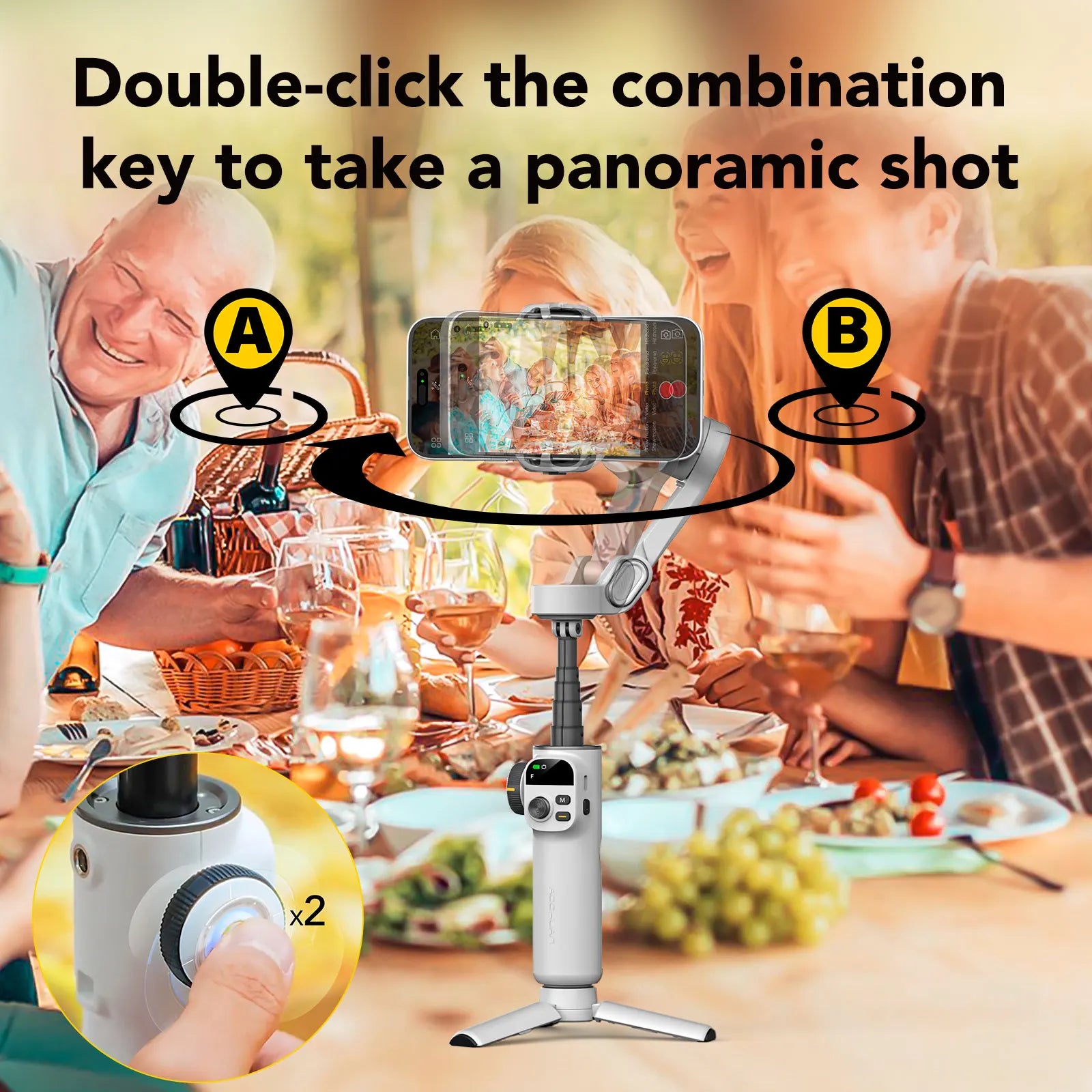 AOCHUAN Smart X2 chytrý smartphone 3osý stabilizátor gimbalu