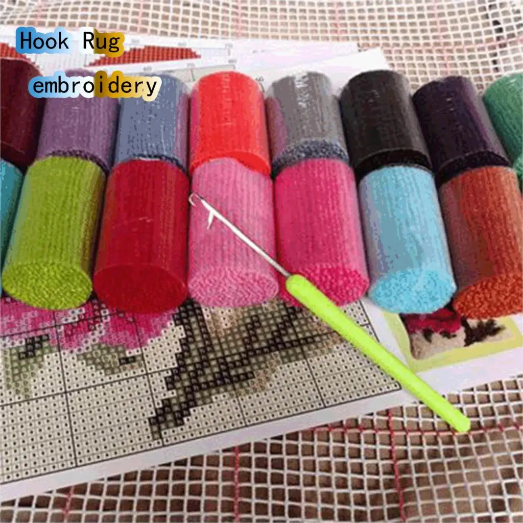 Καλούπι Κεντήματος Κουτιού 43 × 43 cm Latch Hook Cushion Craft Kit