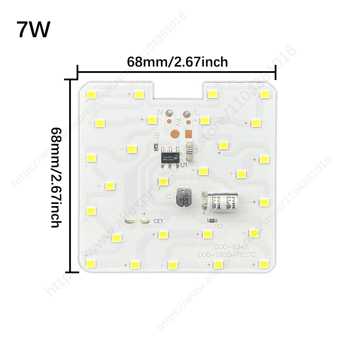 Opcje modułu lampy sufitowej LED 220 V