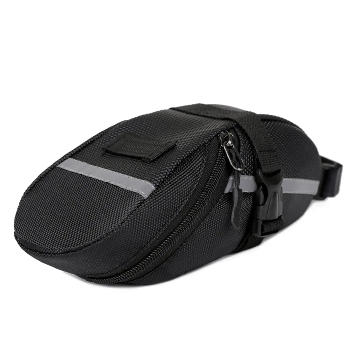 Bolsa reflectante para sillín de bicicleta con compartimento trasero