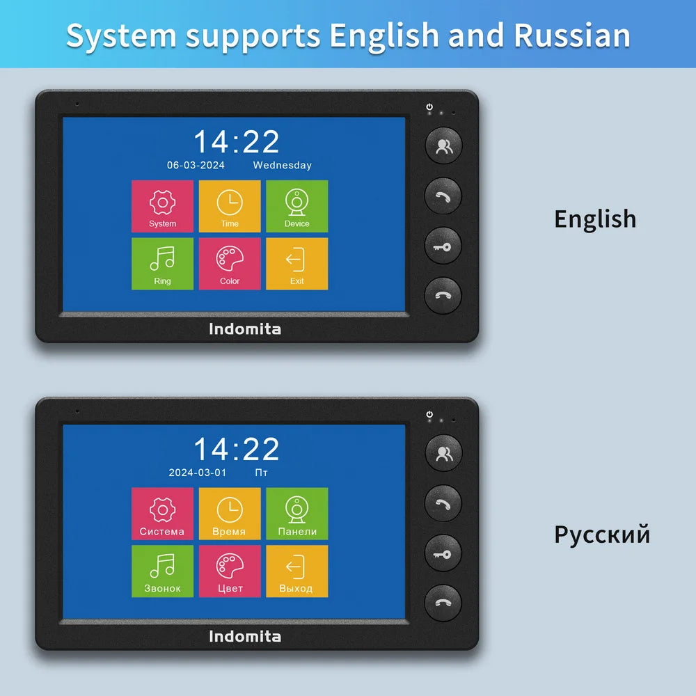 Indomita Wired Video Intercom System,Outdoor Door Phone Street Call Panel RFID Doorbell, Electronic Lock,Support AC 100V-240V Spy-shop.com