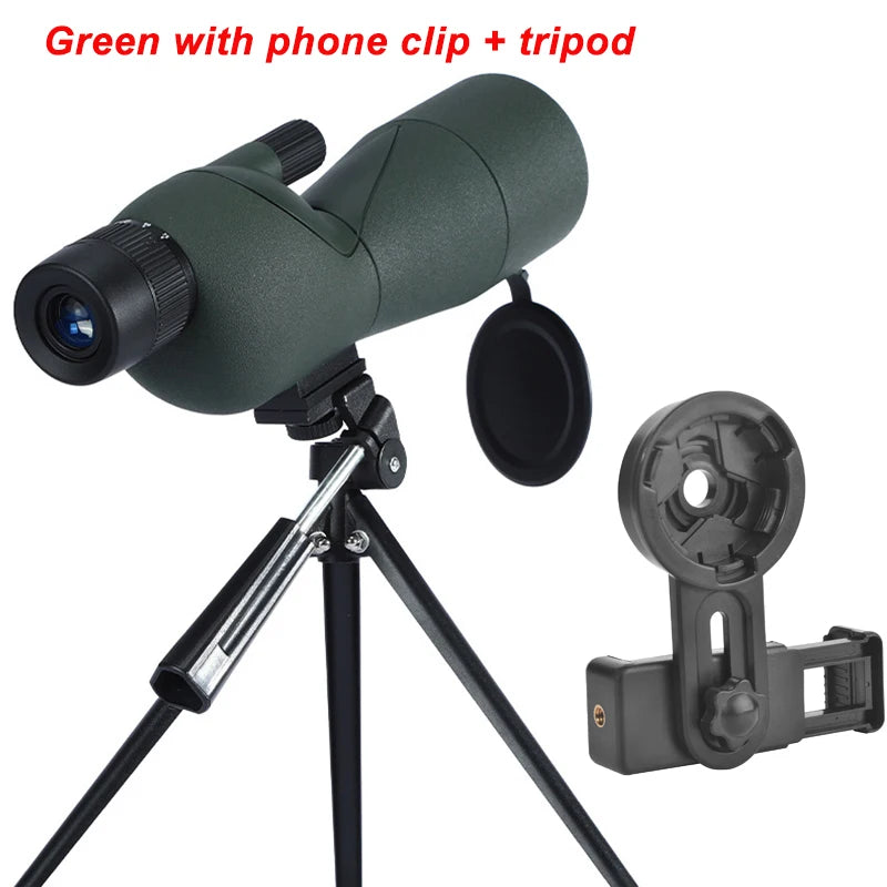 25-75x60 Spotting Scope Zoom Monocular high power telescope Bak4 Prism ED Lens For Outdoor Camping Bird Watching hunting 