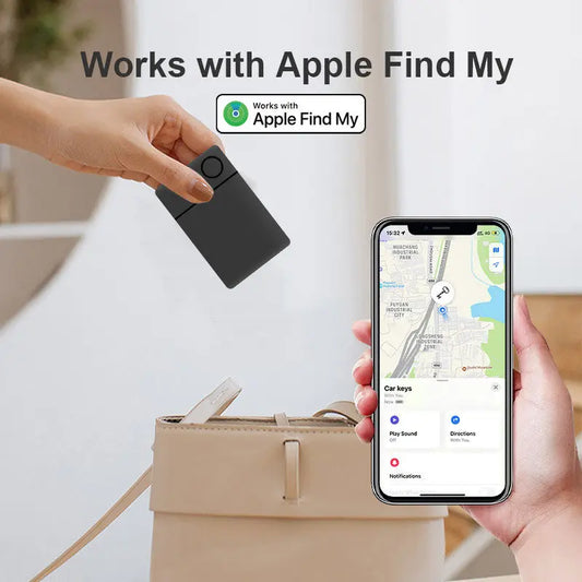 Smart Magnet Card Tracker Funziona con Apple Trova la mia APP Porta carte con cover posteriore per cellulare Adesivo sottile Porta carte d'identità per iPhone