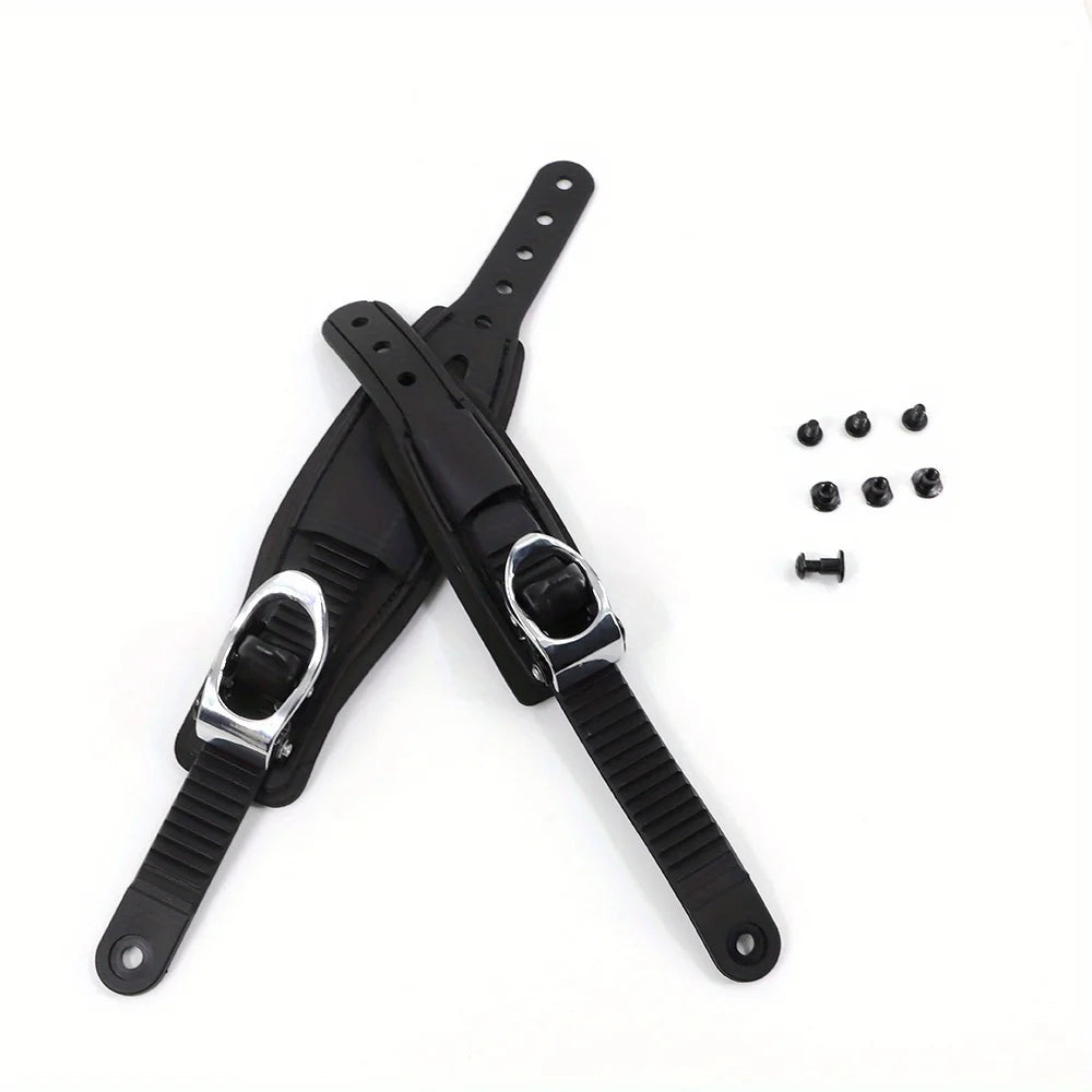 Adjustable Ski Strap with Ratchet and Ladder Buckle