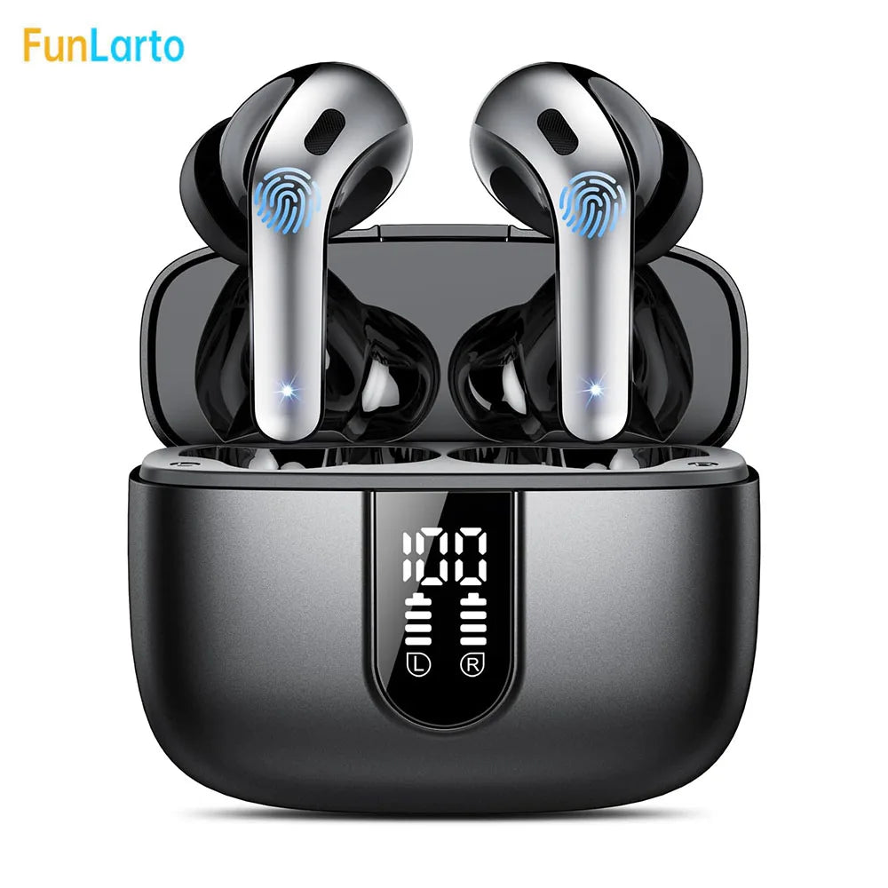 Bluetooth 5.3 Wireless Earbuds with 4-Mic ENC