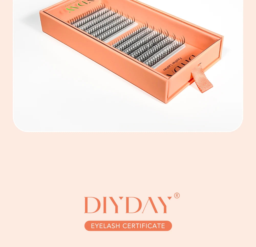 DIYDAY Comic Spire Eyelash Extension Premade Manga False Eyelashes Super Soft Light Feather-Feeling Anime Lashes for Makeup Tool 