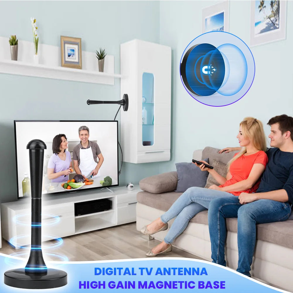 Indoor TV Aerial, for TV Tuner/Portable TVs/Set Top Box At Home in Car While Camping