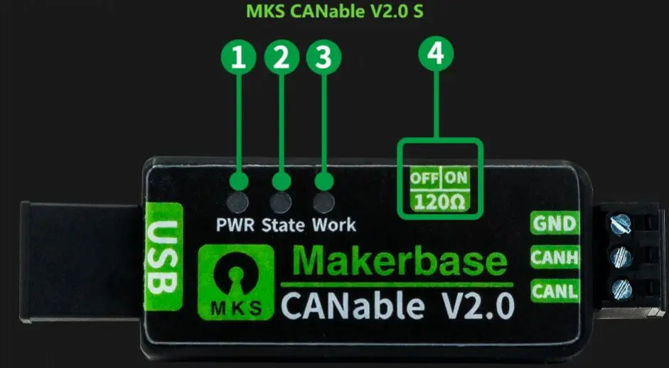 CANable 2.0 USB-to-CAN Adapter Options