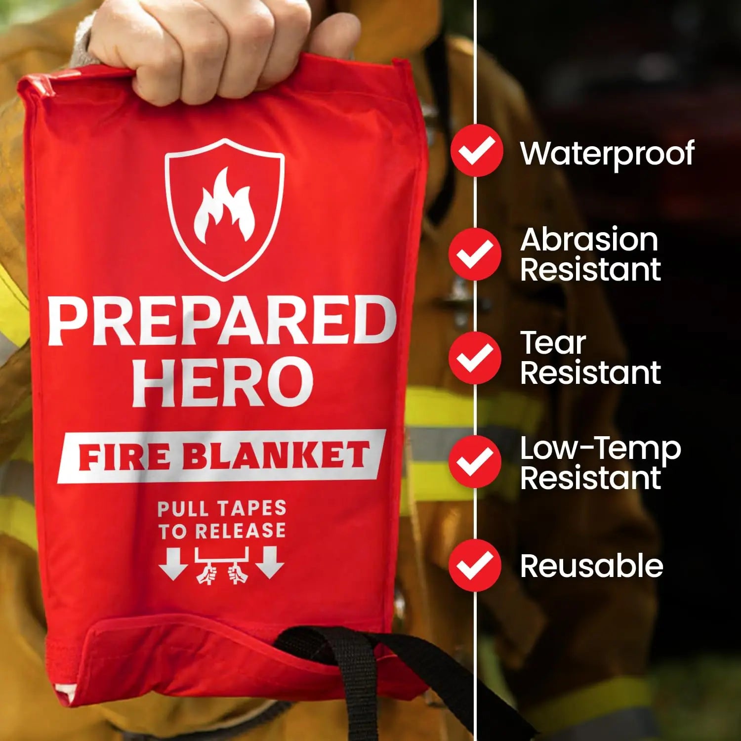 Emergency Fire Blanket 1m x 1m Fire Suppression Cover