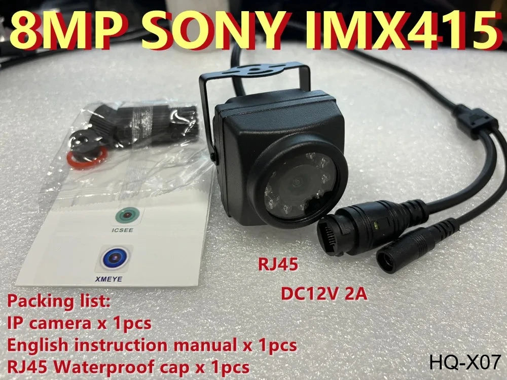 8MP 4K IR IP Security Camera with Motion Detection, H.265, Audio, Waterproof