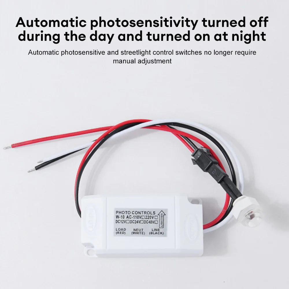AC110V~220V fotóelektromos érzékelő utca/LED automata kapcsoló, nagy érzékenységű vízálló érzékelő modul, fotocella kapcsoló