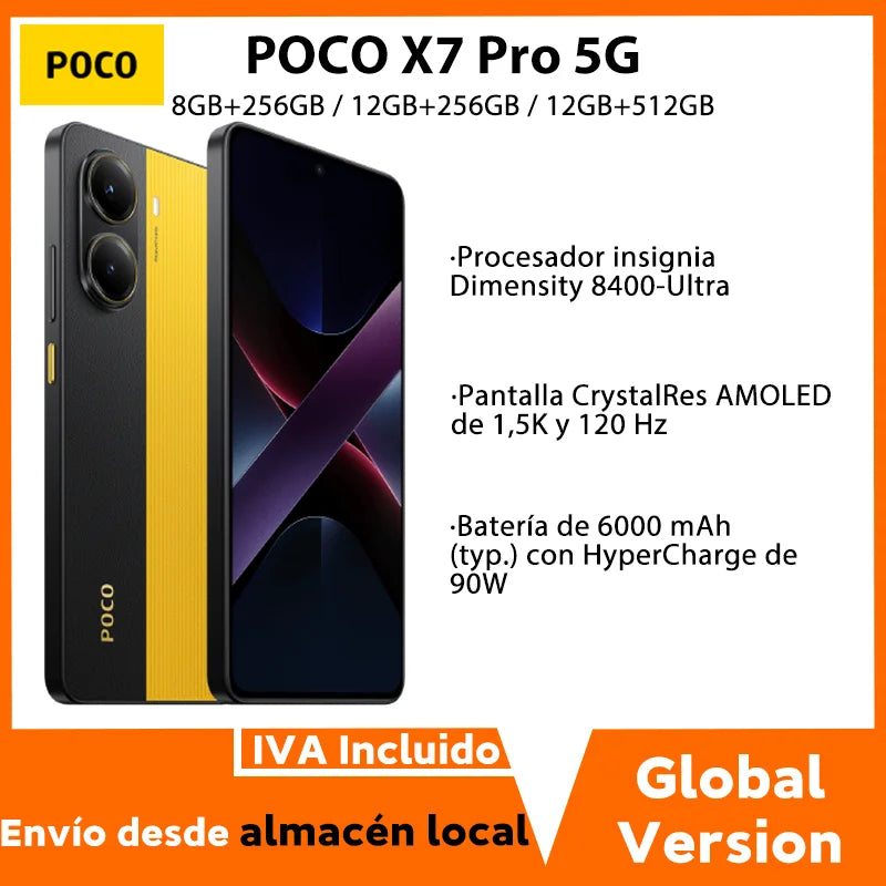 Global Version POCO X7 Pro Smartphone with 1.5K AMOLED & 50MP OIS Camera