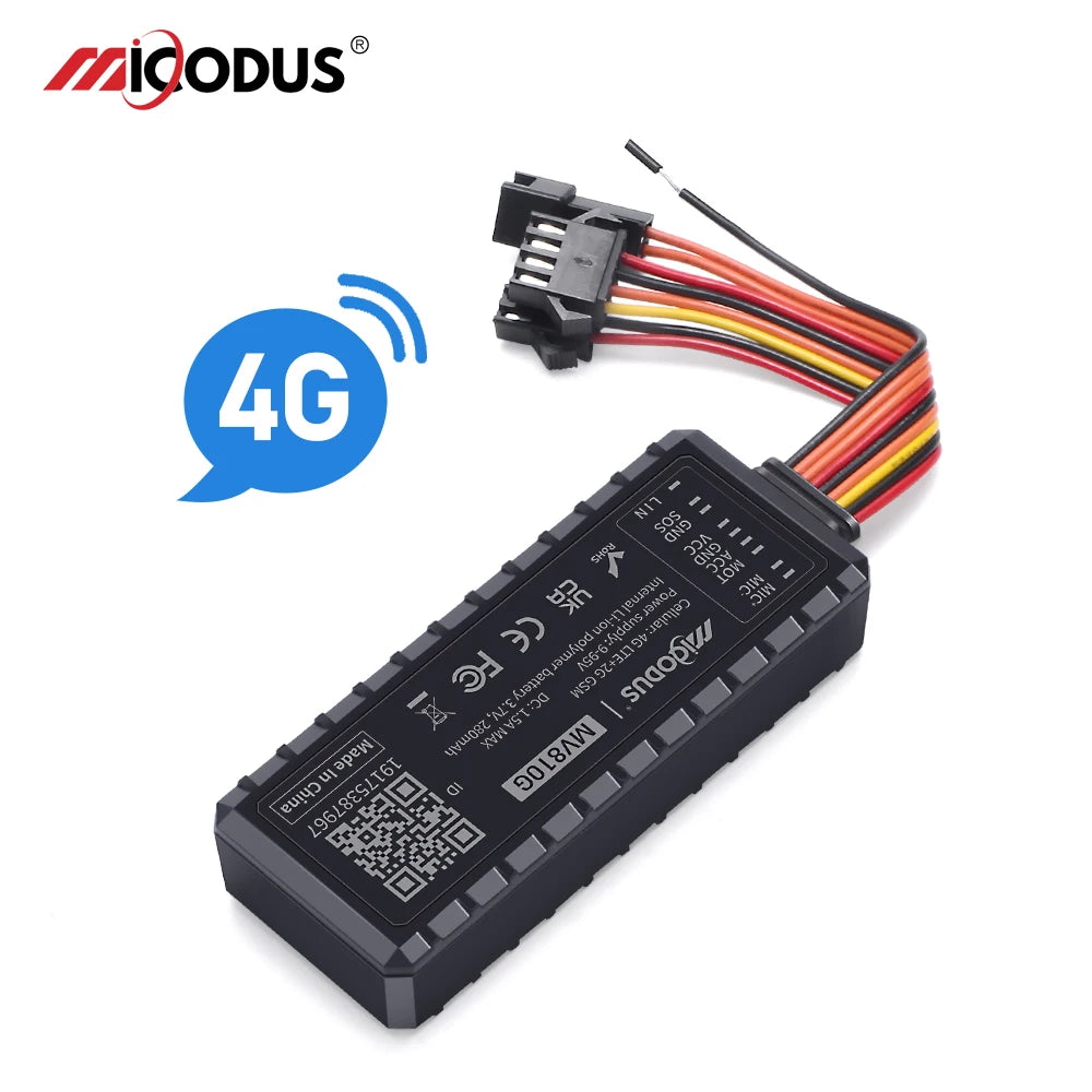 GPS Rastreador Car 4G GPS Tracker MiCODUS MV810G 9-95V Door Open Alert Cut Off Fuel Mini GPS Vibrate ACC SOS Alarm PK J16