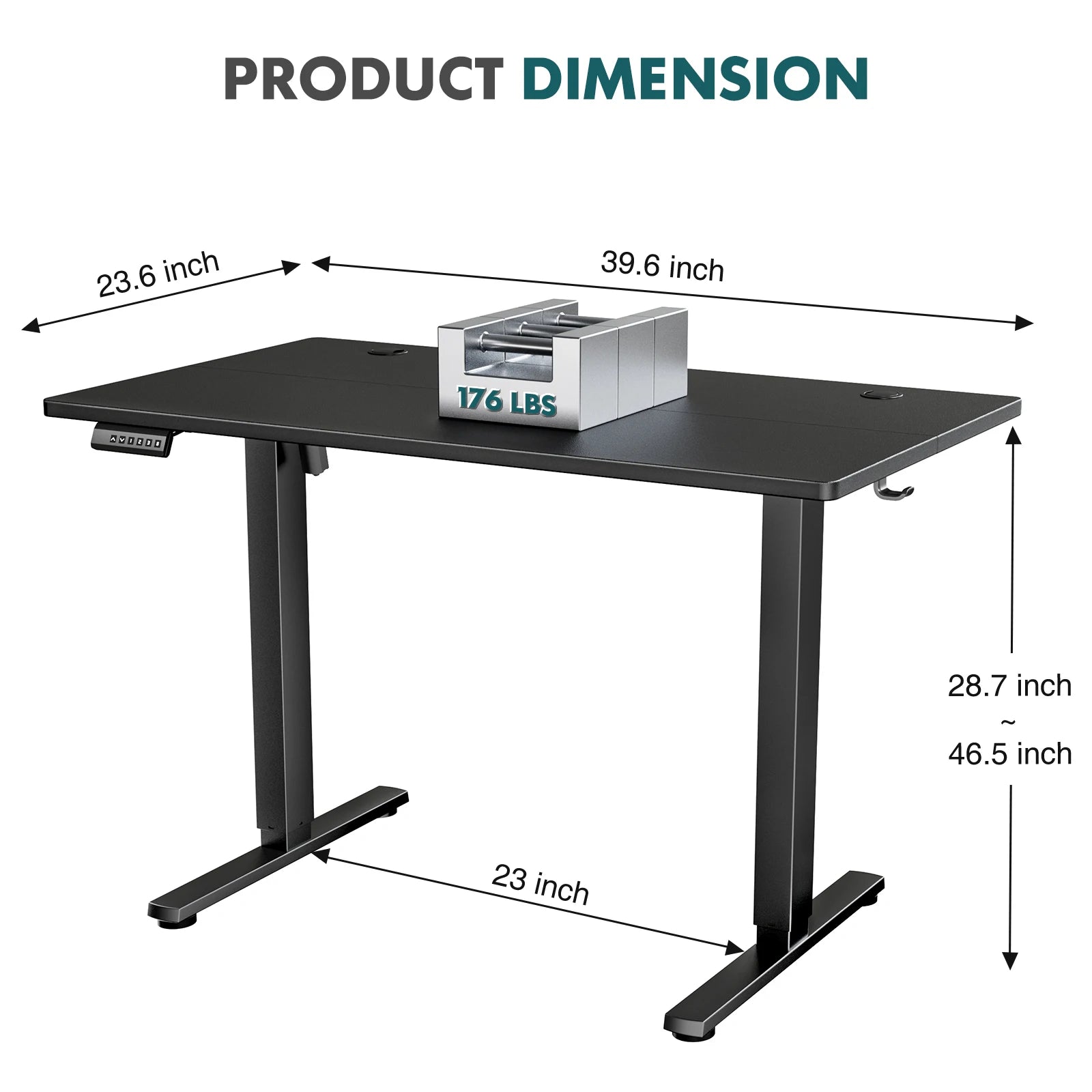 Electric Height Adjustable Standing Desk with Memory Settings