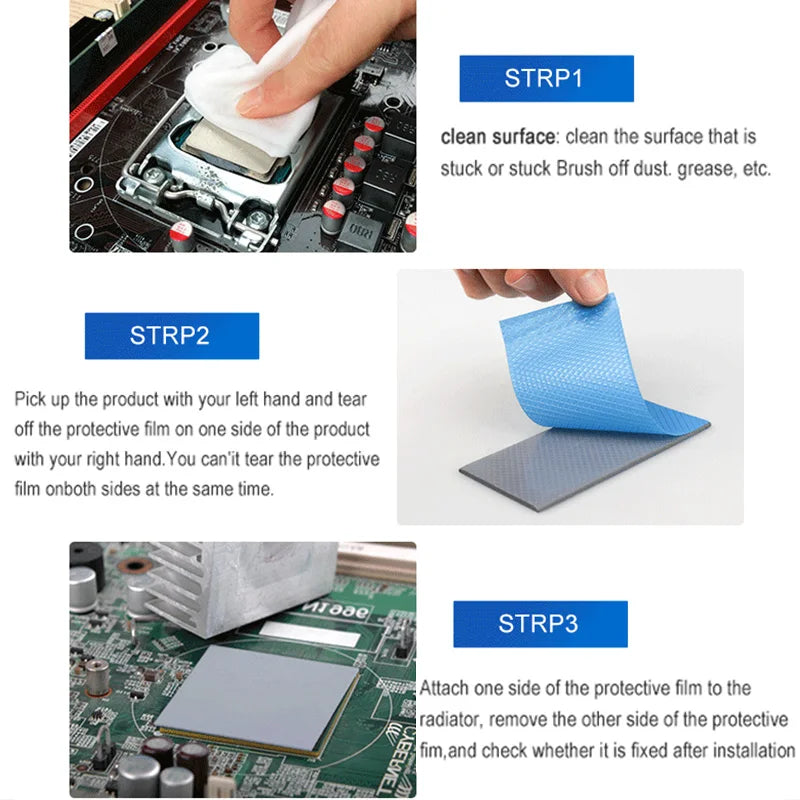 Soft 21W/mk Thermal Pad for CPU GPU Heatsink Cooling Conductive Silicone Pad High Performance Thermal Silicone Pad for PS4 SSDs