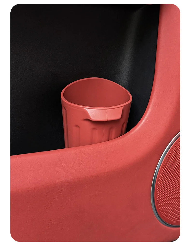 SEAMETAL Car Trash Can Food-Grade Silicone Anti-Slip Trash Bin Twist-Resistant Washable Oil-Repellent Leak-Proof Cup Holder