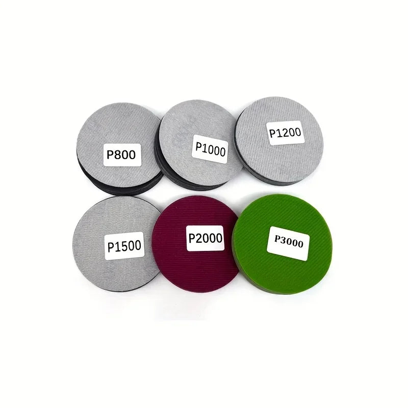 75 mm Wet and Dry Sanding Disc Set 60 Pcs 3 Inch Assorted 800-3000 Grit Waterproof Sandpaper Disc for Polishing and Sanding Car