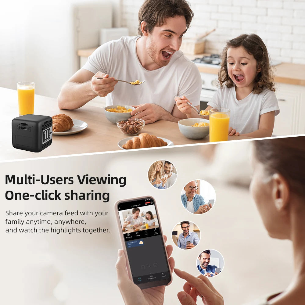 1080P WiFi Mini Security Camera with Night Vision and Motion Detection