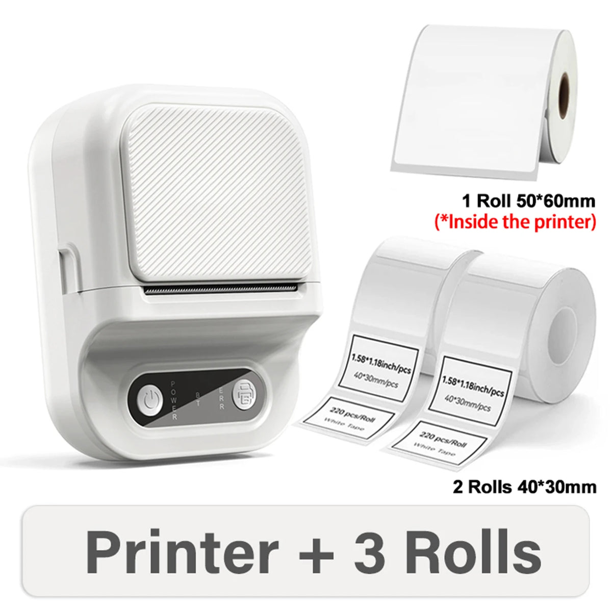 Bluetooth Thermal Label Printer and Paper Options