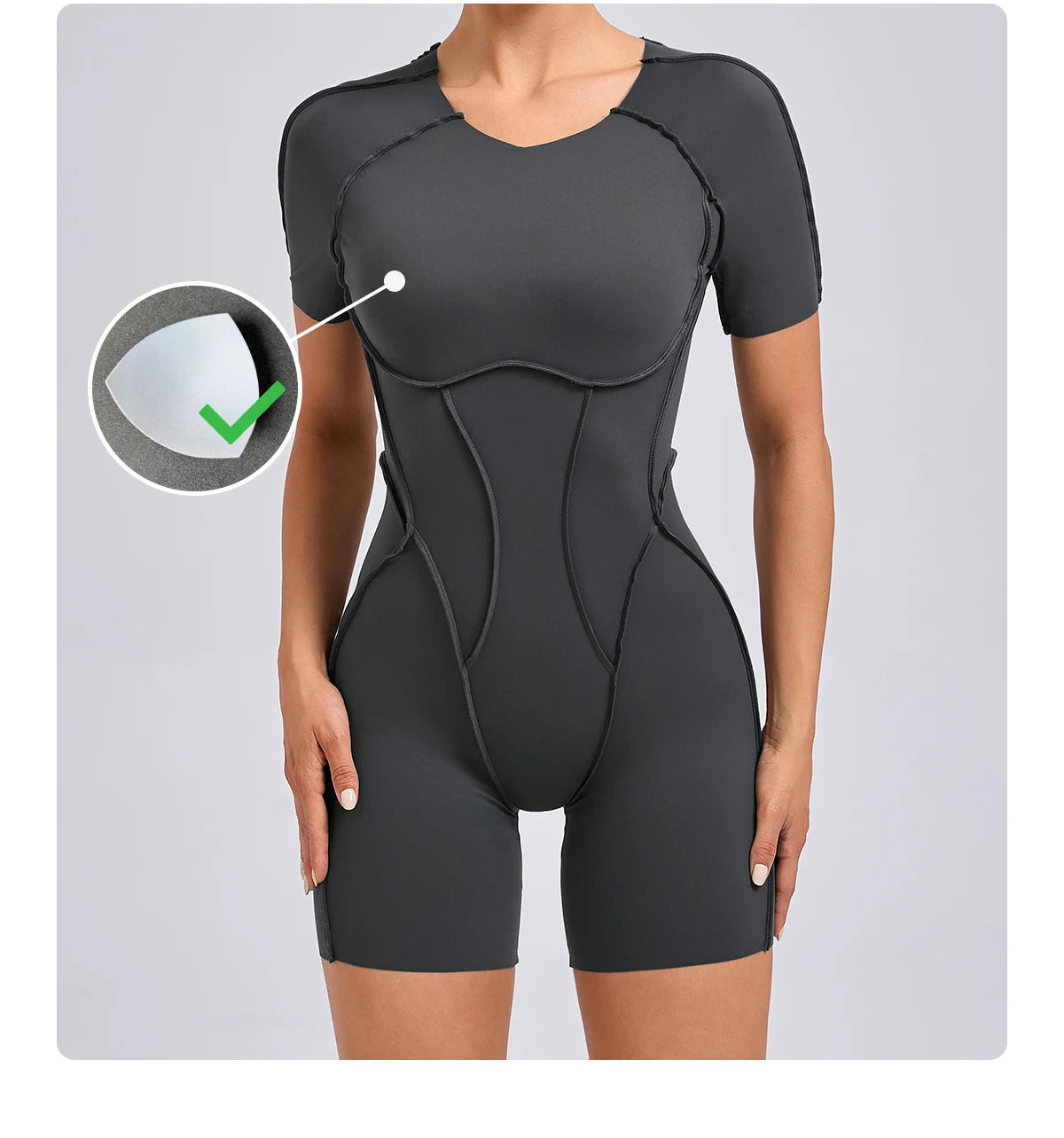 Short Jumpsuit Gym Clothes For Women Sportswear Fitness Overalls Backless Scrunch Booty Yoga Suit Sports Set Outfit 