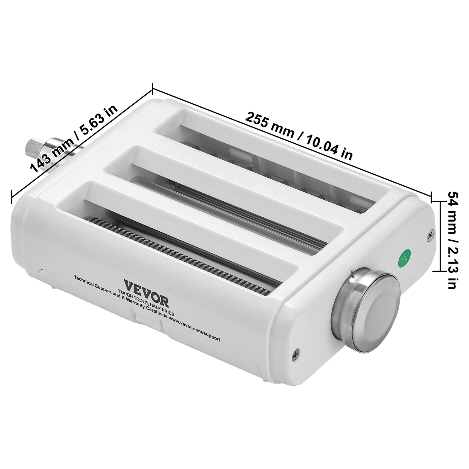 Accessoire 3-en-1 pour pâtes pour robot KitchenAid avec rouleau et coupe-pâtes