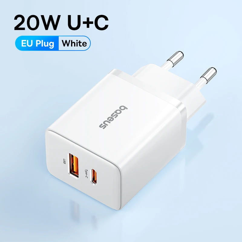 Baseus 20W USB Şarj Cihazı Çift Hızlı Şarj Girişli