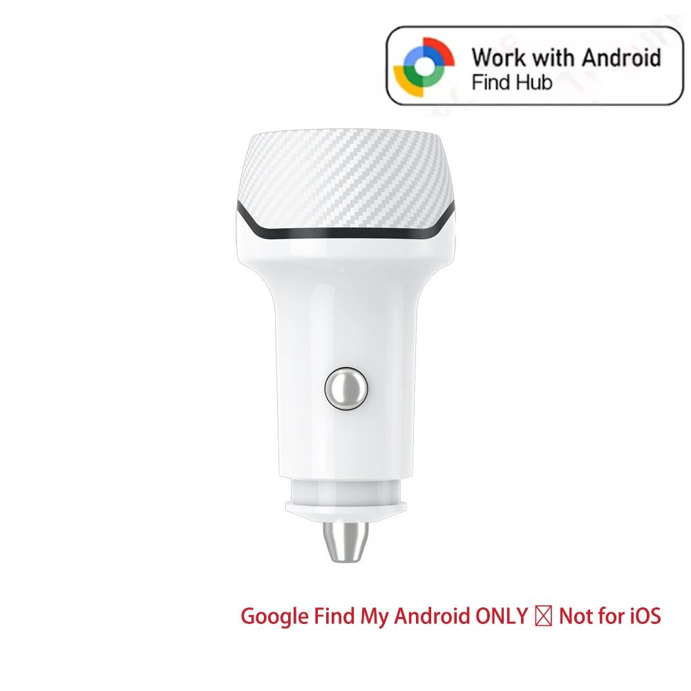 2in1 Car Charger GPS Tracker, USB Type-C Phone Fast Charging with Find My App for iOS & Android Google Find My