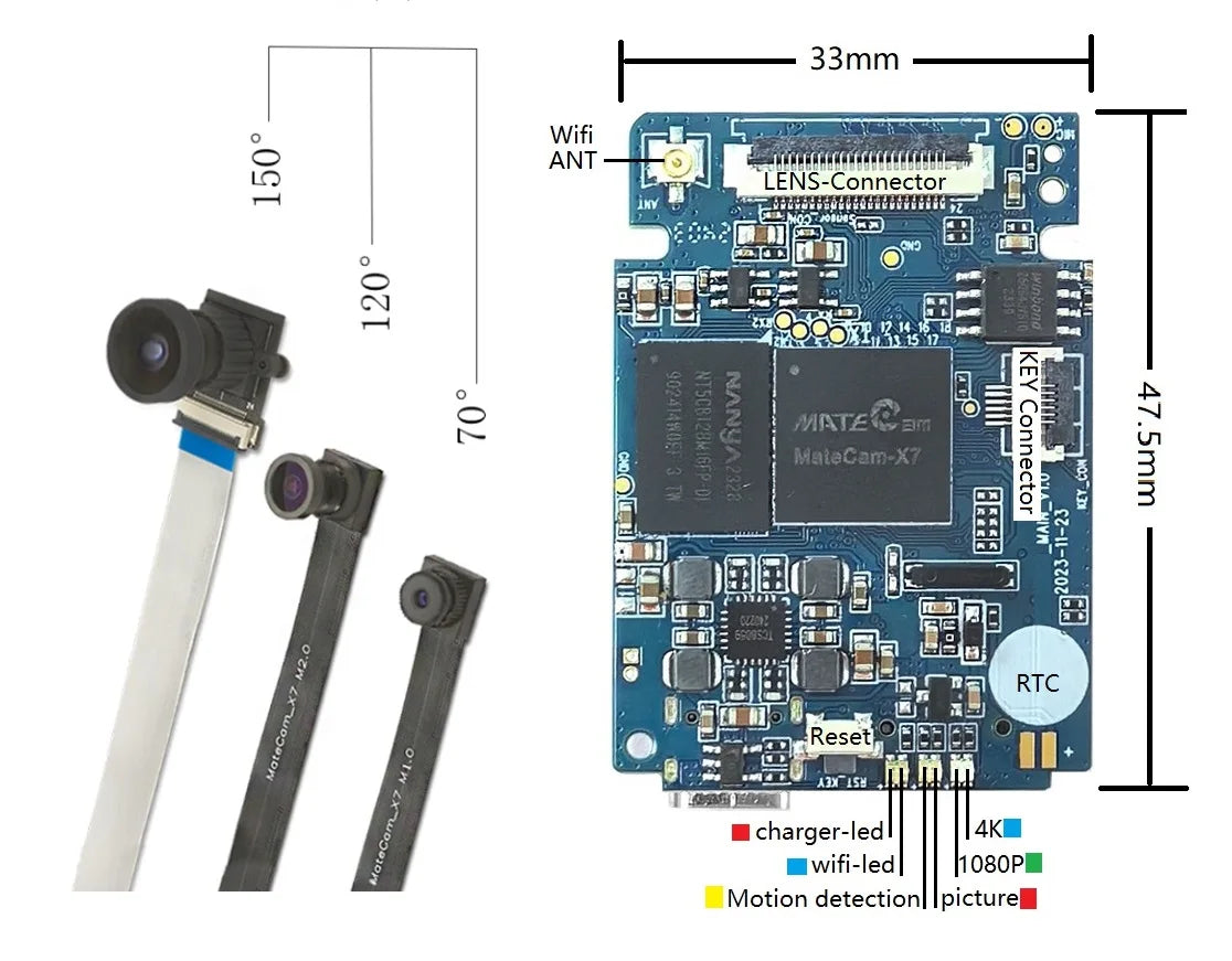 4K 30FPS 13MP WiFi Mini Camera Module