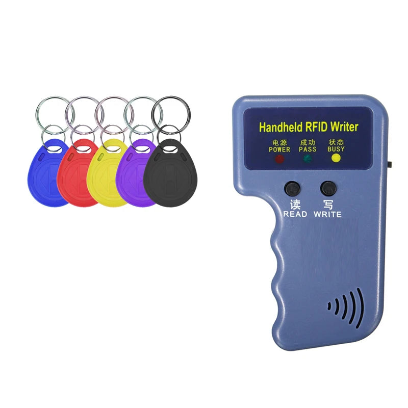 5YOA Handheld 125KHz EM4100 TK4100 RFID Copier Writer Duplicator Programmer Reader EM4305 T5577 Rewritable ID Keyfobs Tags 