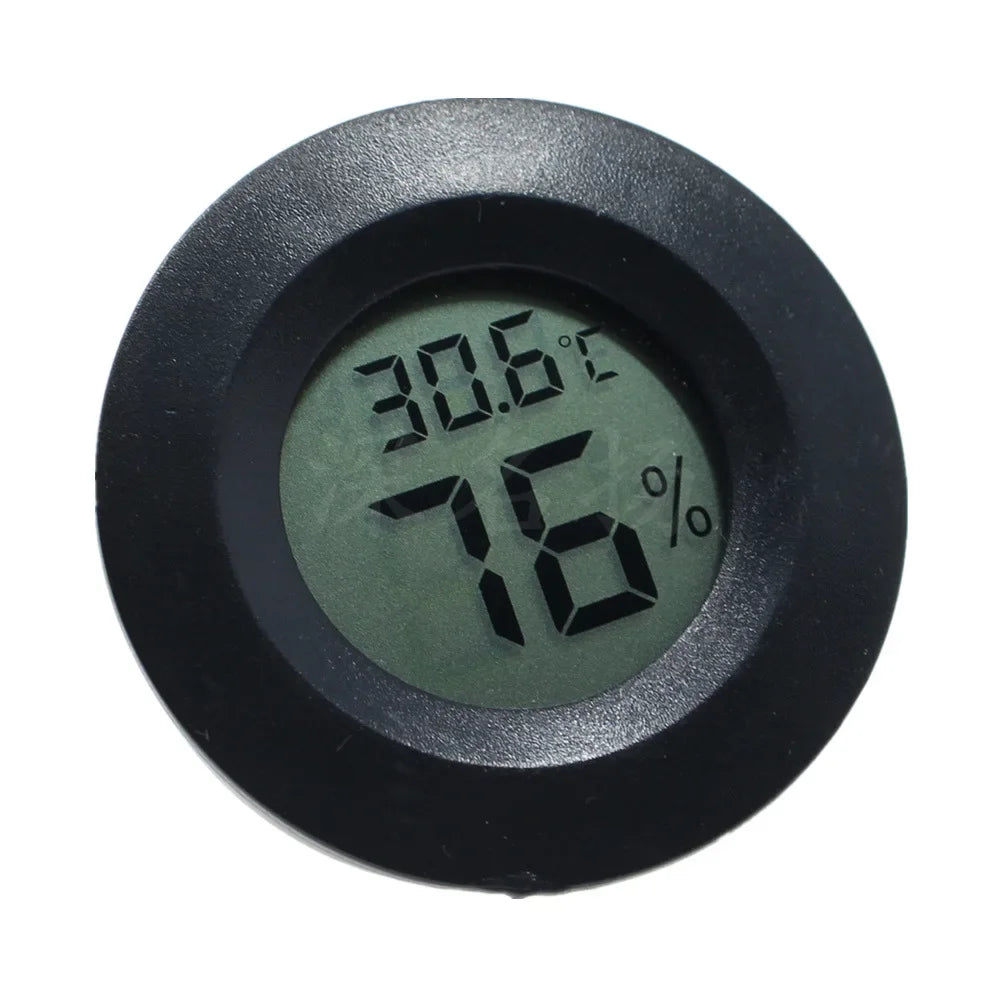 Round Digital Thermometer and Hygrometer for Terrariums