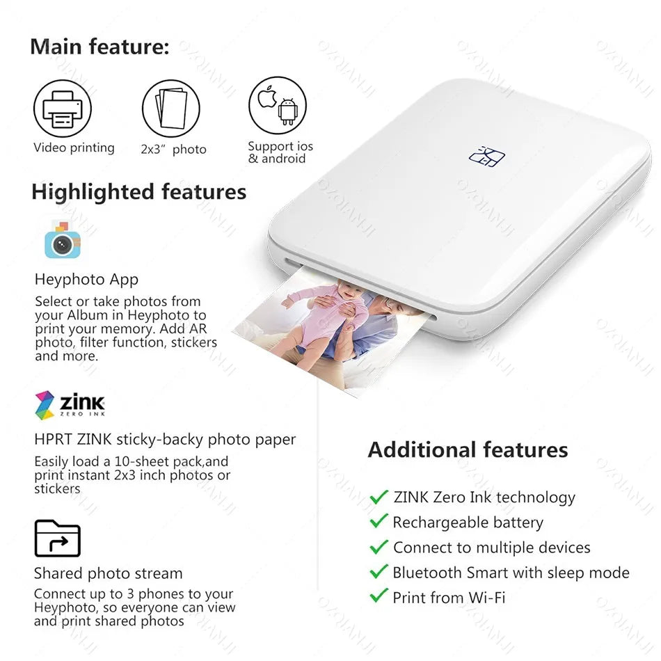MT53 Bluetooth-Farbfotodrucker - Bundle-Optionen