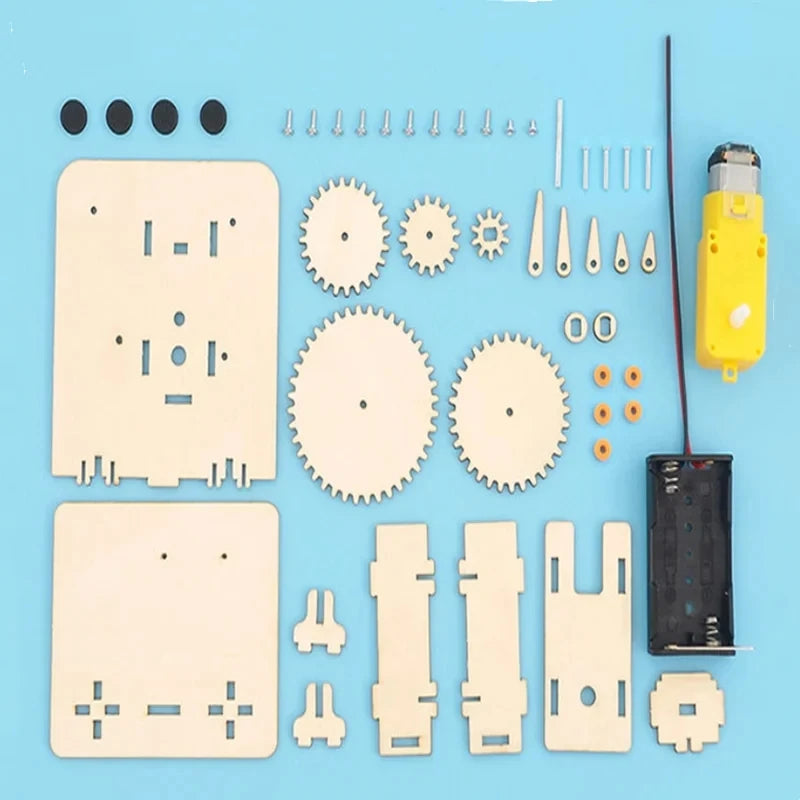 DIY hölzerner mechanischer Zahnrad-Modellbausatz