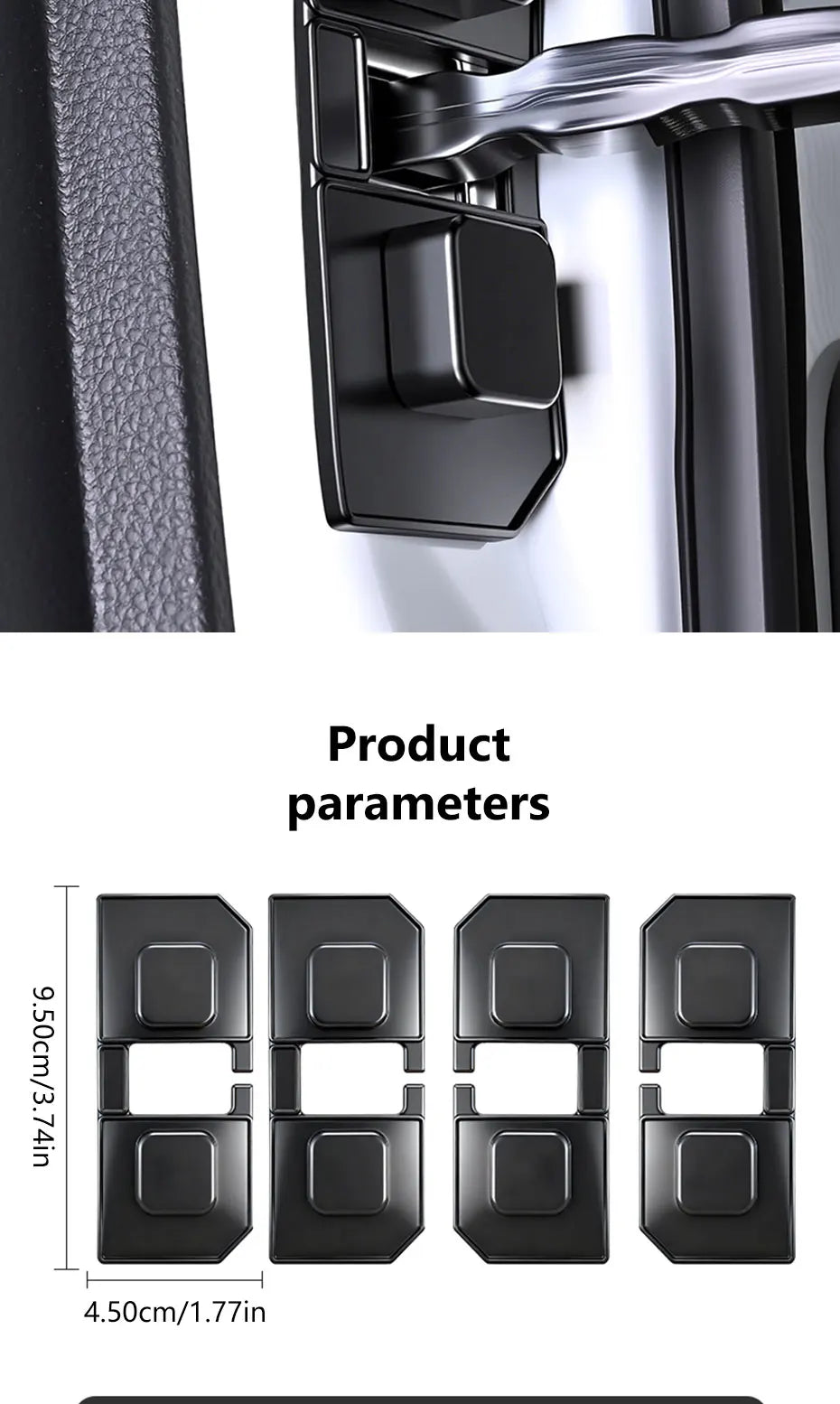 SEAMETAL 4Pcs Car Door Buffer Cushion Waterproof Self-Adhesive Silicone Shockproof Cushion Universal Car Door Shock Absorber
