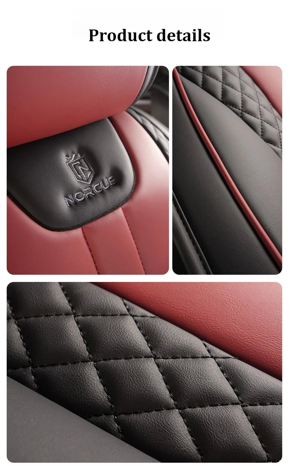 Спортивні чохли на автомобільні сидіння з 5 місцями з ПУ шкіри з 3D вишивкою