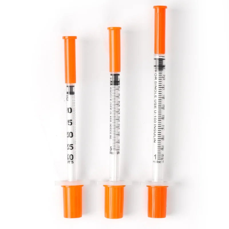 Disposable Veterinary Syringes 0.3–1ML with Needle (50/100 Pack)