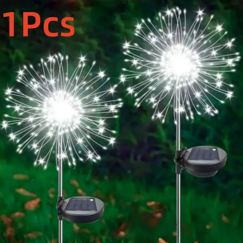 Solar Firework-Style Garden Light, Colour/LED Options