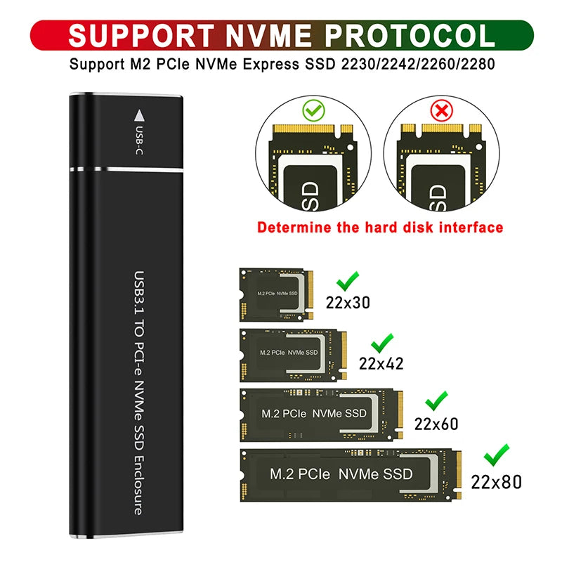 NVMe M.2 USB-C SSD Enclosure