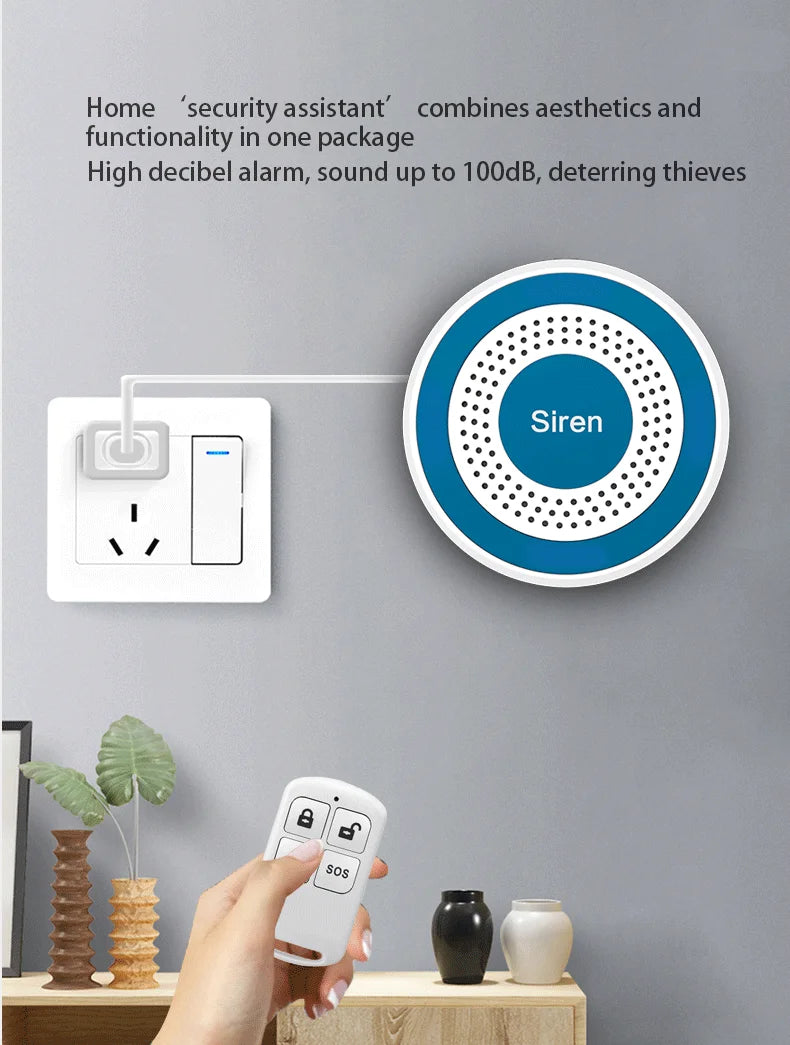 Wireless Alarm System 433MHz with Remote Control, Door Sensor and PIR Sensor