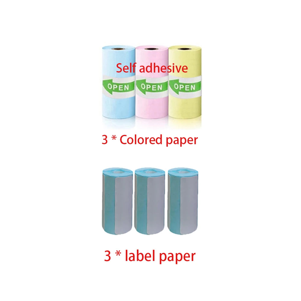 57 mm Thermal Label and Colour Paper Rolls, 6 m per Roll