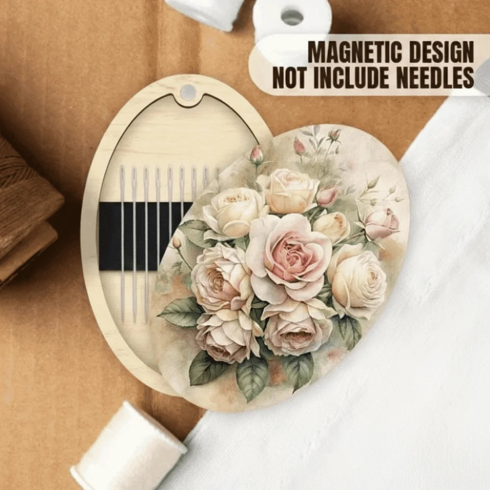 Houten magnetisch opbergdoosje voor naalden