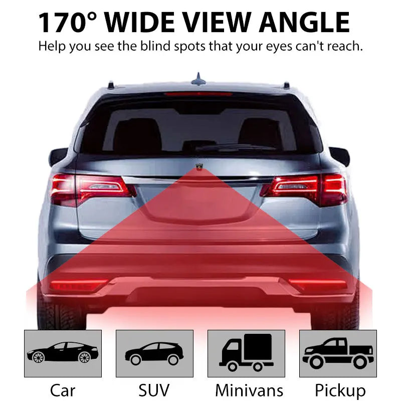 170° HD CCD Rear Camera 6m Night Vision Wide Angle View Universal Vehicle Backup Reversing Camera