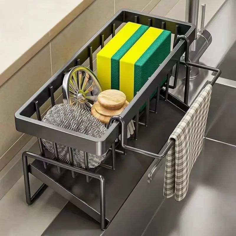 Kitchen Sink Sponge Rack, With or Without Rail