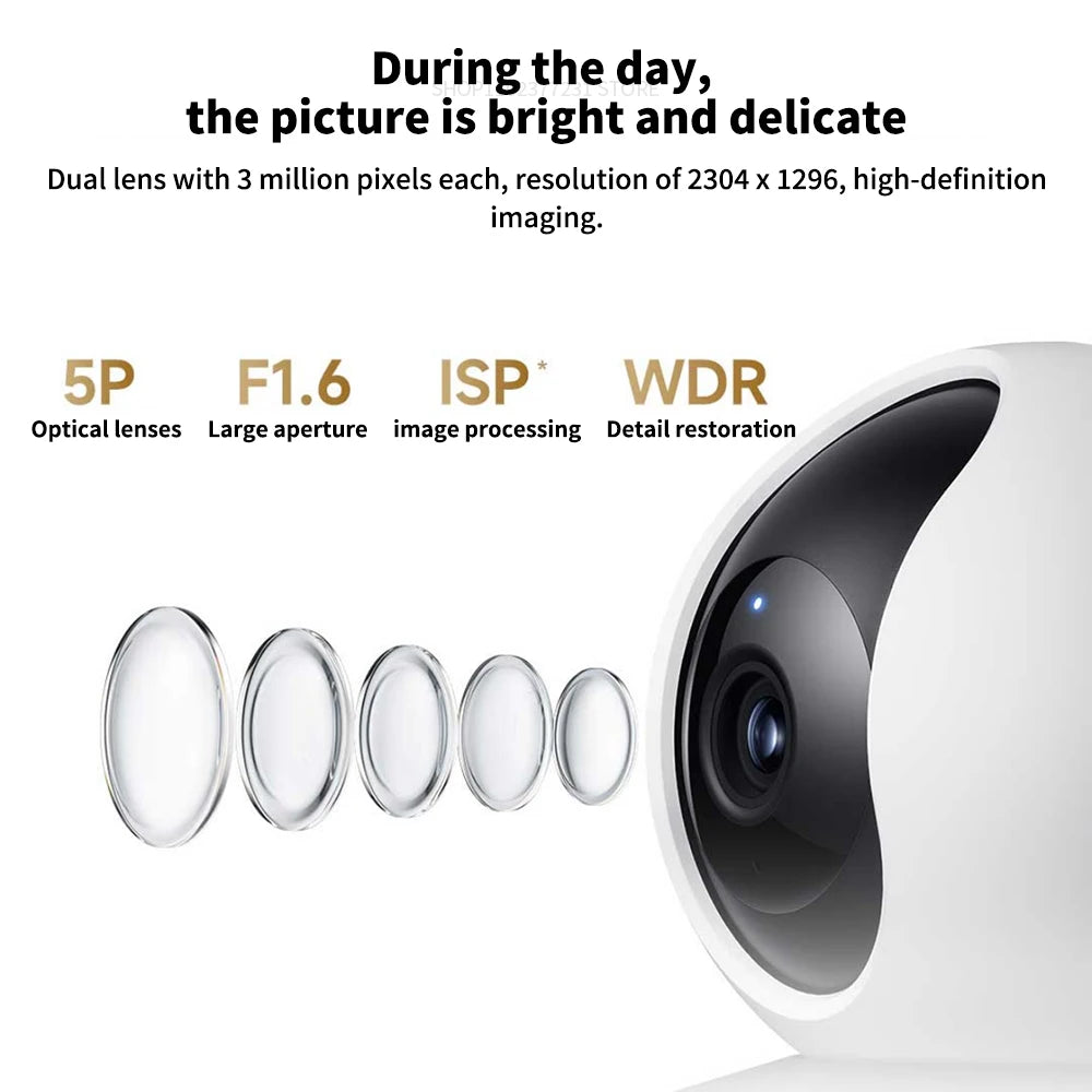 Xiaomi C300 inteligentná kamera s dvojitou šošovkou 360° AI WiFi 6 domáca bezpečnosť