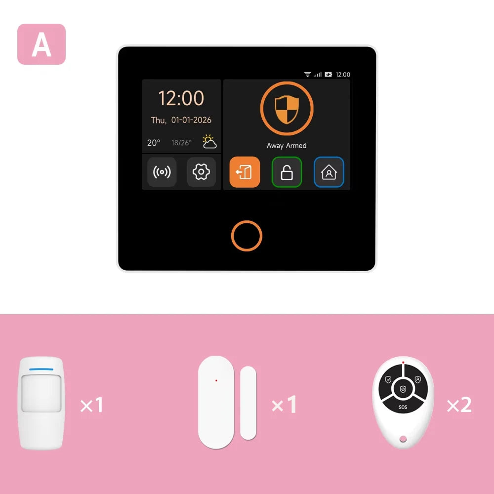 Staniot 4G Smart Home Alarm System WiFi Tuya Wireless Home Security Protection Kit With Door Window Motion Sensor Anti-Theft Alarm System