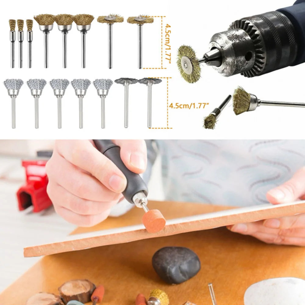Rotary Tool Accessory Set for Power Drills, Compatible with Dremel, Includes Grinding, Polishing, Mini Saw Blades, and