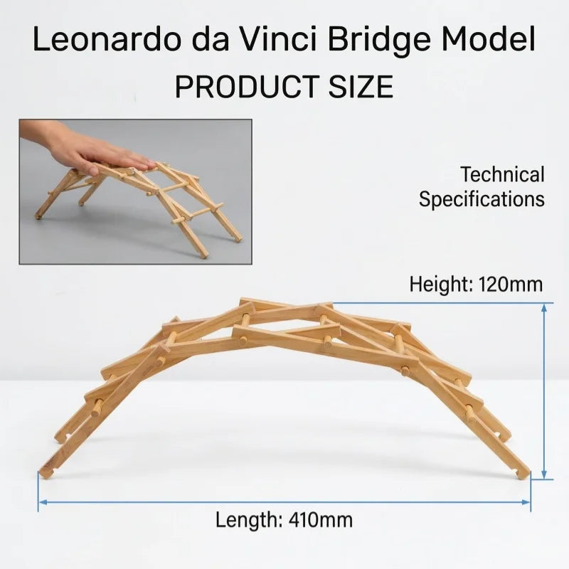 Kit de Modelo de Construção de Ponte de Arco de Madeira